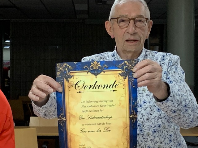 erelidmaatschap Ger v.d. Lee